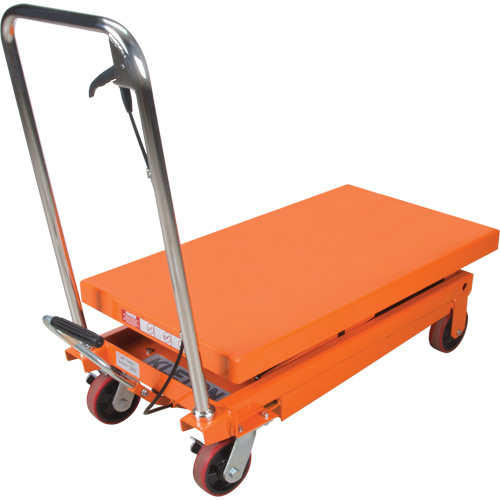 Table &eacute;l&eacute;vatrice &agrave; ciseaux hydraulique, 35-3/4" lo x 19-3/4" la, Acier, Capacit&eacute; 770 lb Distribution Jean Lapalme
