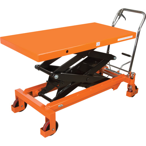 Table &eacute;l&eacute;vatrice &agrave; ciseaux hydraulique, 48" lo x 24" la, Acier, Capacit&eacute; 1540 lb Distribution Jean Lapalme