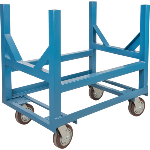 Chariot &agrave; berceaux pour tuyaux et barres, 48" lo x 24" la x 34" h, Capacit&eacute; de 2500 lb, Roue Polyur&eacute;thane Distribution Jean Lapalme