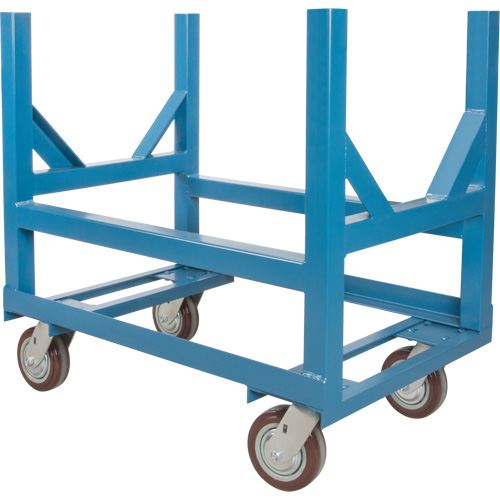 Chariot &agrave; berceaux pour tuyaux et barres, 48" lo x 24" la x 34" h, Capacit&eacute; de 2500 lb, Roue Polyur&eacute;thane Distribution Jean Lapalme