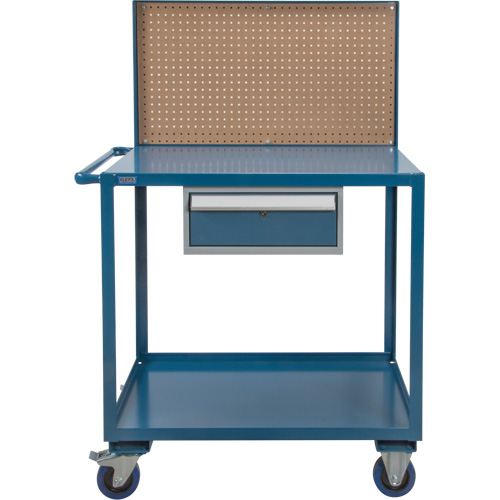 Mobile Service Cart, 2 Tiers, 24" W x 57" H x 40" D, 1200 lbs. Capacity Distribution Jean Lapalme