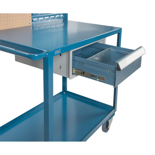 Mobile Service Cart, 2 Tiers, 24" W x 57" H x 40" D, 1200 lbs. Capacity Distribution Jean Lapalme