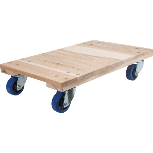 Socles roulants en bois franc pour usage intensif, Roues en Caoutchouc, Capacit&eacute; de 1400 lb, 18" la x 30" p x 7" h Distribution Jean Lapalme
