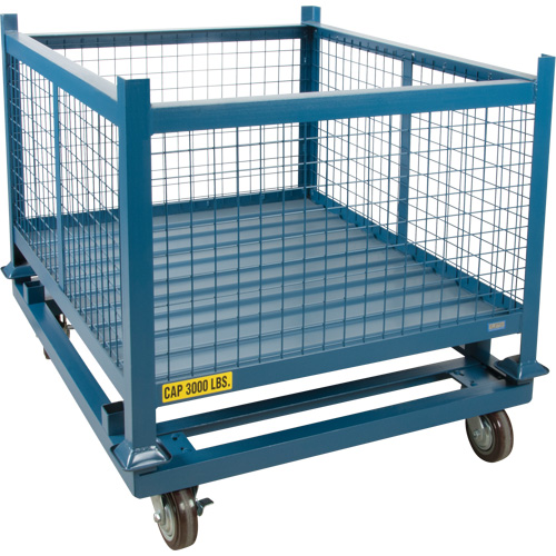 Dolly for Stacking Container, 48.5" W x 40-1/2" D x 10" H, 3000 lbs. Capacity Distribution Jean Lapalme
