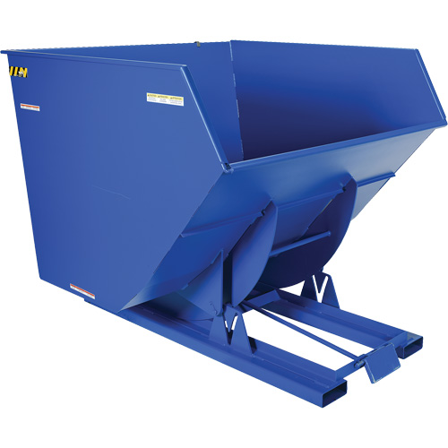 Self-Dumping Hopper, Steel, 4 cu.yd., Blue Distribution Jean Lapalme