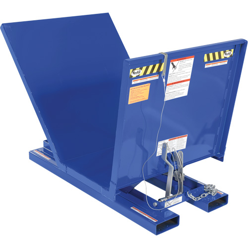 Open Sided Hopper, Steel, 1 cu.yd., Blue Distribution Jean Lapalme