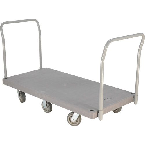 Heavy Duty Plastic Platform Truck, 60" L x 30" W, 3000 lbs. Cap., Polyurethane Wheels Distribution Jean Lapalme