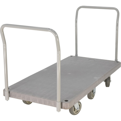 Heavy Duty Plastic Platform Truck, 60" L x 30" W, 3000 lbs. Cap., Polyurethane Wheels Distribution Jean Lapalme