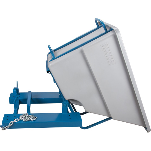 Self-Dumping Hopper, Polyethylene, 5/8 cu.yd., Grey Distribution Jean Lapalme