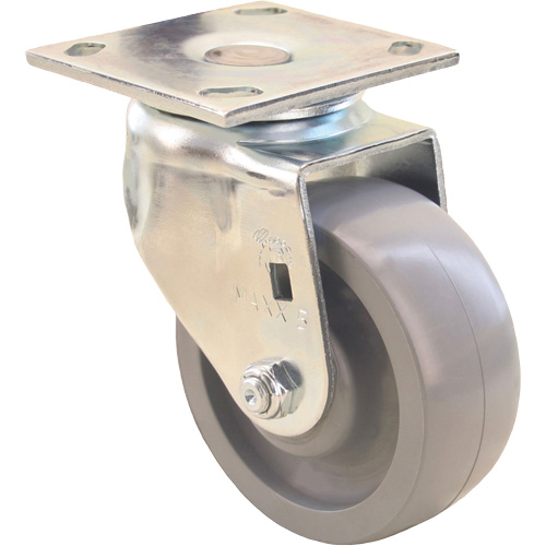 Max9 Caster, Swivel, 5" (127 mm), Envirothane Grey-WOW, 1000 lbs. (453.6 kg.) Distribution Jean Lapalme