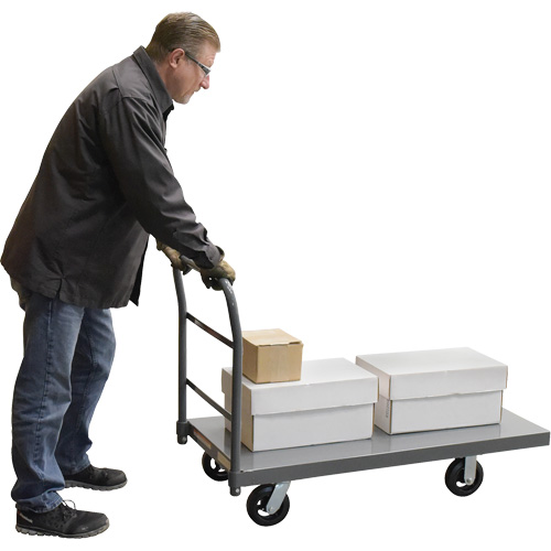 Platform Truck, 48" L x 24" W, 2000 lbs. Capacity, Rubber Casters Distribution Jean Lapalme