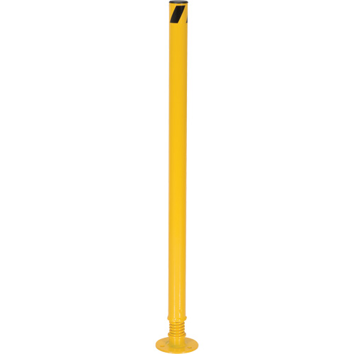 Borne de protection &agrave; ressort, Acier, 42" h x 2-1/8" la, Jaune Distribution Jean Lapalme