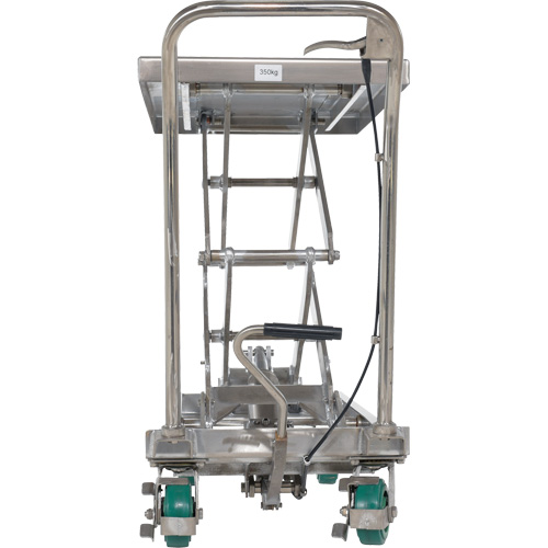 Manual Hydraulic Scissor Lift Table, 36-1/4" L x 19-3/8" W, Stainless Steel, 600 lbs. Capacity Distribution Jean Lapalme