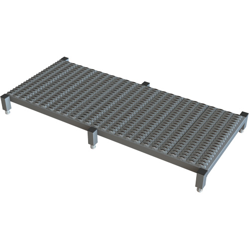 Adjustable Height One-Step Work Platform, 24" W x 59" D, 800 lbs. Capacity, All-Welded Distribution Jean Lapalme