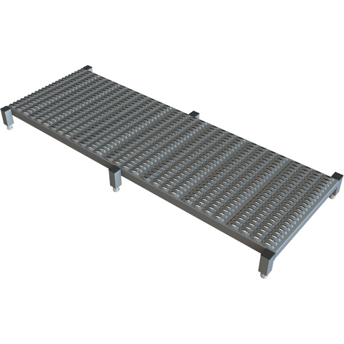 Adjustable Height One-Step Work Platform, 24" W x 71" D, 800 lbs. Capacity, All-Welded Distribution Jean Lapalme
