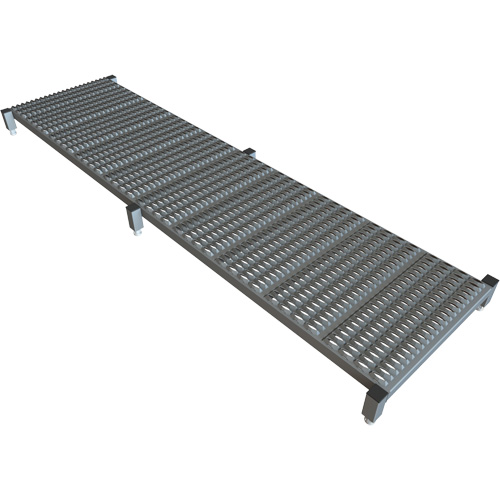 Adjustable Height One-Step Work Platform, 24" W x 97" D, 800 lbs. Capacity, All-Welded Distribution Jean Lapalme