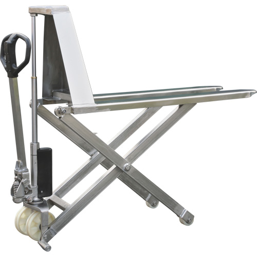 Chariot &eacute;l&eacute;vateur &agrave; ciseaux Eco, 45" lo x 21" la, Acier inoxydable, Capacit&eacute; de 2200 lb Distribution Jean Lapalme