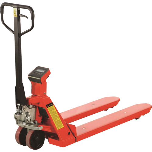 Transpalette avec balance Eco, 48" lo x 27" la, Capacit&eacute; de 4400 lb Distribution Jean Lapalme