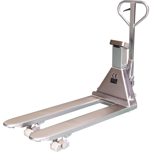 Transpalette avec balance Eco, 48" lo x 27" la, Capacit&eacute; de 4400 lb Distribution Jean Lapalme