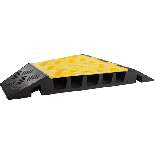 Powerhouse Heavy-Duty Left Turn Cable Protector, 5 Channels, 12" L x 19.75" W x 2.25" H Distribution Jean Lapalme
