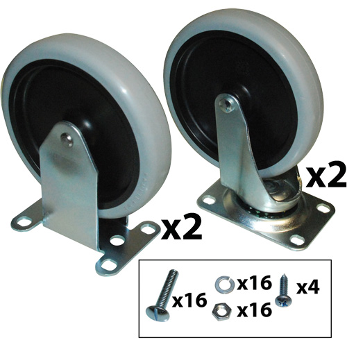 Ensemble de roulettes pour chariot utilitaire Distribution Jean Lapalme