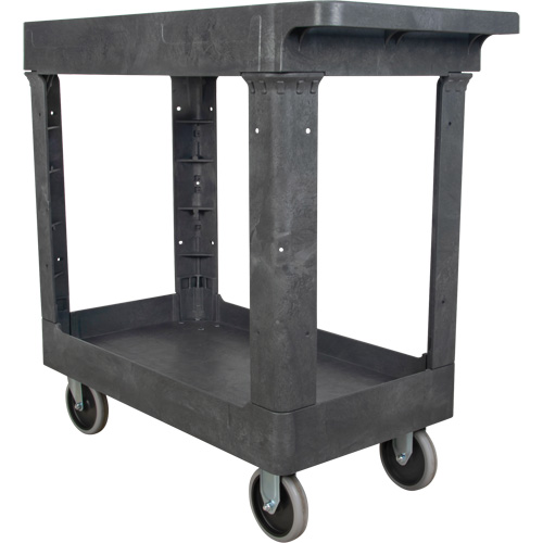 Utility Service Cart, 2 Tiers, 16-1/2" x 32-1/2" x 34-1/2", 550 lbs. Capacity Distribution Jean Lapalme