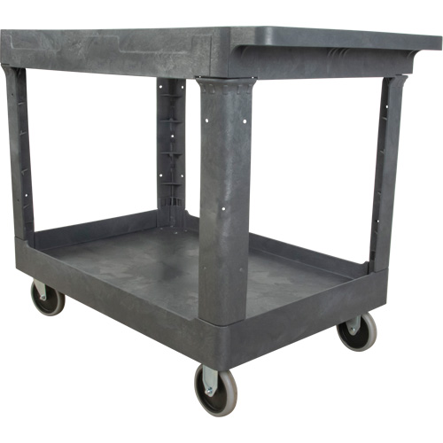 Utility Service Cart, 2 Tiers, 24-5/8" x 32-1/2" x 40", 550 lbs. Capacity Distribution Jean Lapalme
