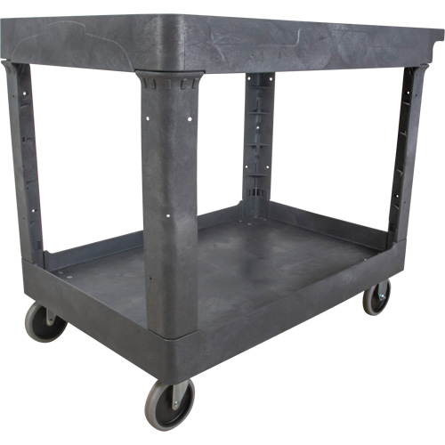 Utility Service Cart, 2 Tiers, 24-5/8" x 32-1/2" x 40", 550 lbs. Capacity Distribution Jean Lapalme