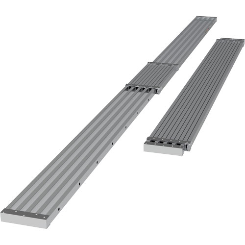 Telescoping Work Plank, 204" W x 12" D, 250 lbs. Capacity, Knocked Down Distribution Jean Lapalme