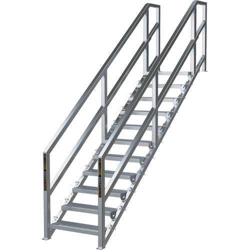 SmartStairs 11-16 Steps Modular Construction Stair System, 120" H Distribution Jean Lapalme