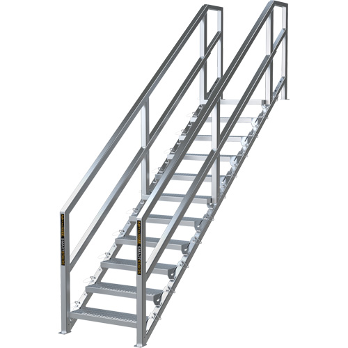 SmartStairs 11-16 Steps Modular Construction Stair System, 120" H Distribution Jean Lapalme