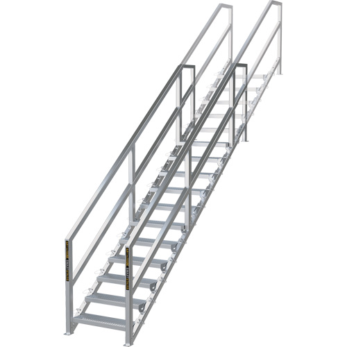 SmartStairs 11-16 Steps Modular Construction Stair System, 120" H Distribution Jean Lapalme