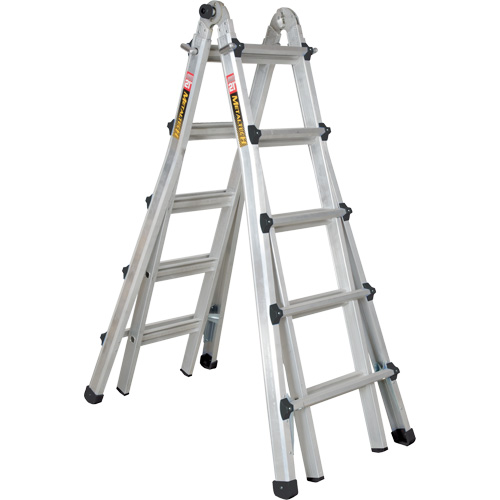 Telescoping Multi-Position Ladder, Aluminum, 300 lbs., CSA Grade 1A Distribution Jean Lapalme