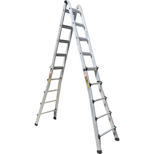 Telescoping Multi-Position Ladder, Aluminum, 300 lbs., CSA Grade 1A Distribution Jean Lapalme
