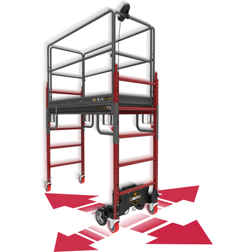 Complete Motorized Buildman 6' Baker Scaffold Kit, 31" D x 118-3/4" H Distribution Jean Lapalme
