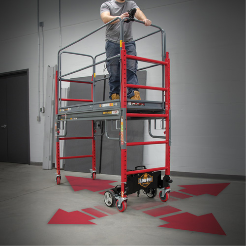 Complete Motorized Buildman 6' Baker Scaffold Kit, 31" D x 118-3/4" H Distribution Jean Lapalme