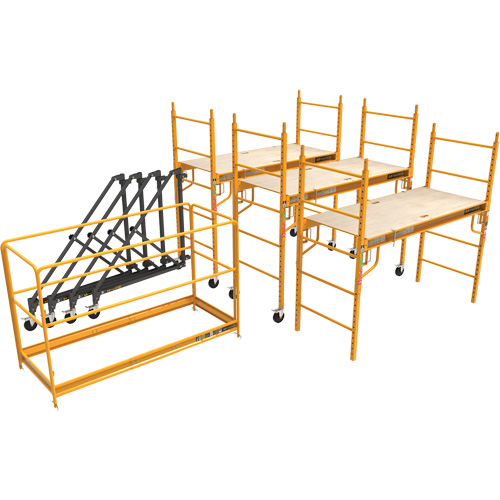 Complete 18' Drywall  Baker Scaffold Tower Set, 122" D x 236" H Distribution Jean Lapalme