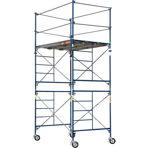 Tour d'&eacute;chafaudage compl&egrave;te avec roulettes, 69-1/2" p x 178" h Distribution Jean Lapalme