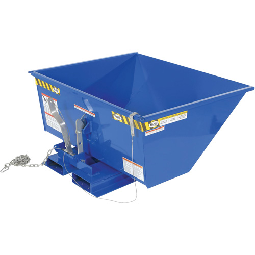 Conteneur autobasculeur en style D &agrave; profil bas, Acier, 1/2 vg³, Bleu Distribution Jean Lapalme