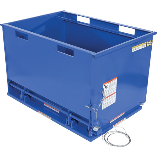 Drop Bottom Hopper, Steel, 1 cu.yd., Blue Distribution Jean Lapalme