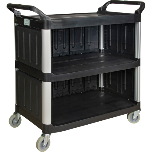 Chariot utilitaire, 3 tiers, 19-3/4" x 37-1/2" x 40-1/4", Capacit&eacute; 250 lb Distribution Jean Lapalme