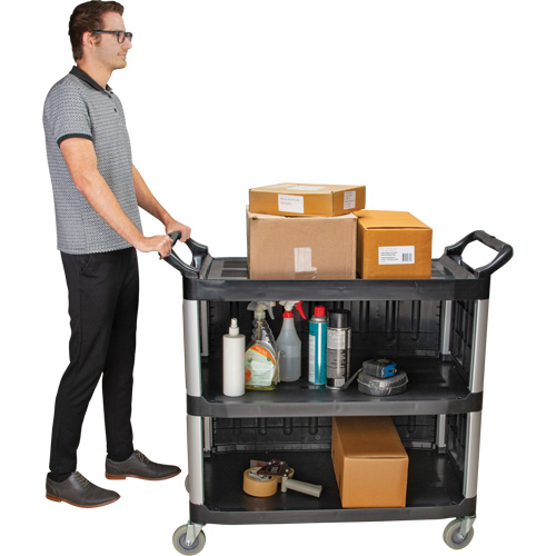 Chariot utilitaire, 3 tiers, 19-3/4" x 37-1/2" x 40-1/4", Capacit&eacute; 250 lb Distribution Jean Lapalme
