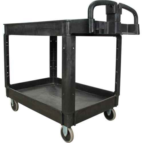 Utility Cart, 2 Tiers, 25-5/8" x 33-1/2" x 43-3/4", 550 lbs. Capacity Distribution Jean Lapalme