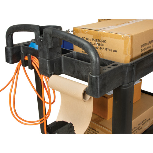 Utility Cart, 2 Tiers, 25-5/8" x 33-1/2" x 43-3/4", 550 lbs. Capacity Distribution Jean Lapalme