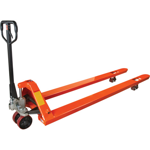 8' Long Fork Hydraulic Pallet Trucks, 96" L x 27" W, 4400 lbs. Capacity Distribution Jean Lapalme