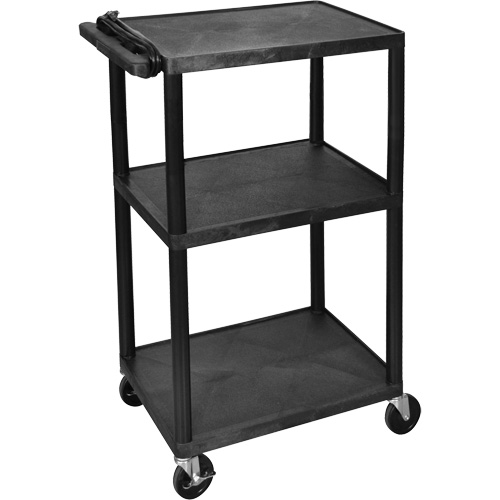 Electric Utility Cart, 3 Tiers, 24" x 42" x 18", 300 lbs. Capacity Distribution Jean Lapalme