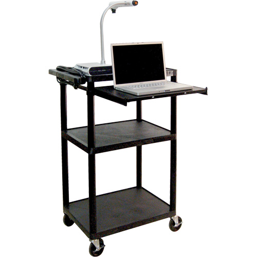 Chariot utilitaire &eacute;lectrique, 3 tiers, 24" x 42" x 18", Capacit&eacute; 300 lb Distribution Jean Lapalme