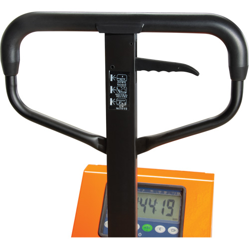 Digital Scale Pallet Truck, 44.5" L x 27.75" W, 4400 lbs. Cap. Distribution Jean Lapalme
