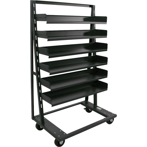 Chariot &agrave; cadre en A robuste &agrave; un c&ocirc;t&eacute; avec 6 plateaux, 38" x 25" x 63", Capacit&eacute; 2500 lb Distribution Jean Lapalme