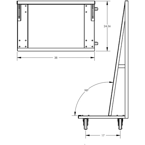 Chariot &agrave; cadre en A robuste &agrave; un c&ocirc;t&eacute; avec 6 plateaux, 38" x 25" x 63", Capacit&eacute; 2500 lb Distribution Jean Lapalme
